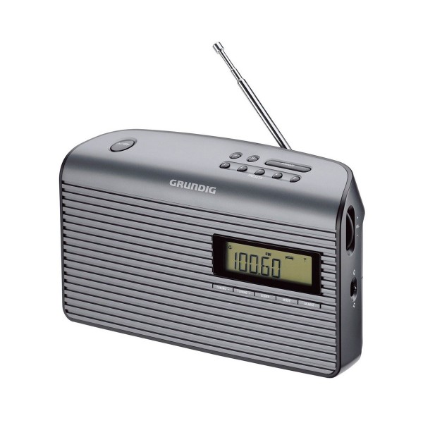 Grundig music 61 gris radio de sobremesa fm con 10 presintonías y alarma