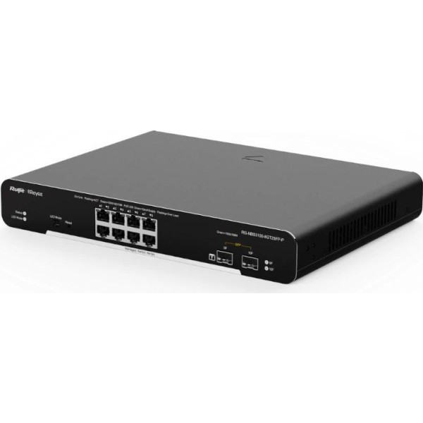 Reyee switch l2 8xgb poe+ 2xsfp slots rack