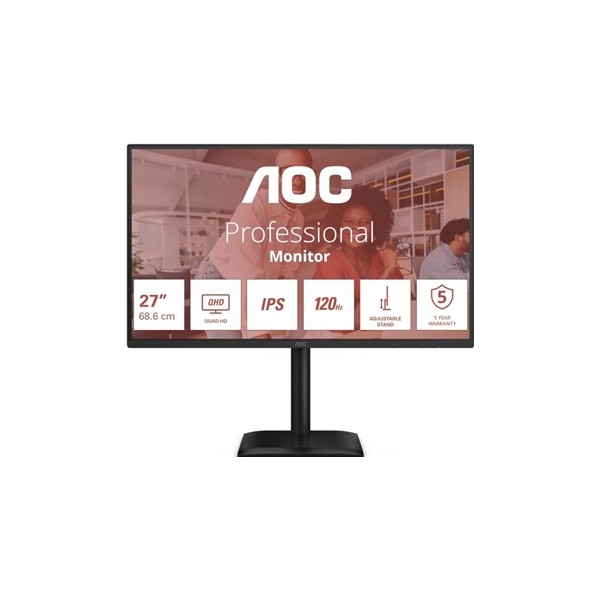 Aoc q27e4u monitor 27" 2k 120hz hdmi usb dp ips aa